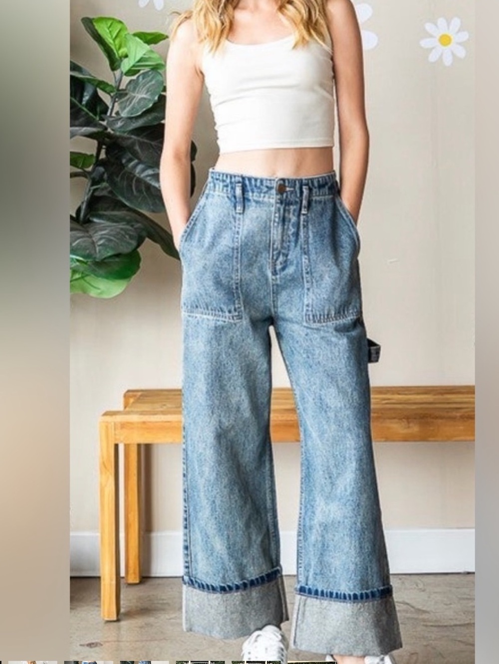 Oli & Hali Light Blue High-Rise Wide Leg Jeans